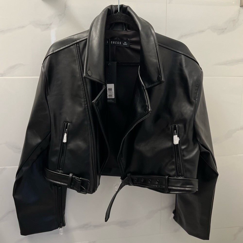 The Staten Island vegan leather jacket. size XS